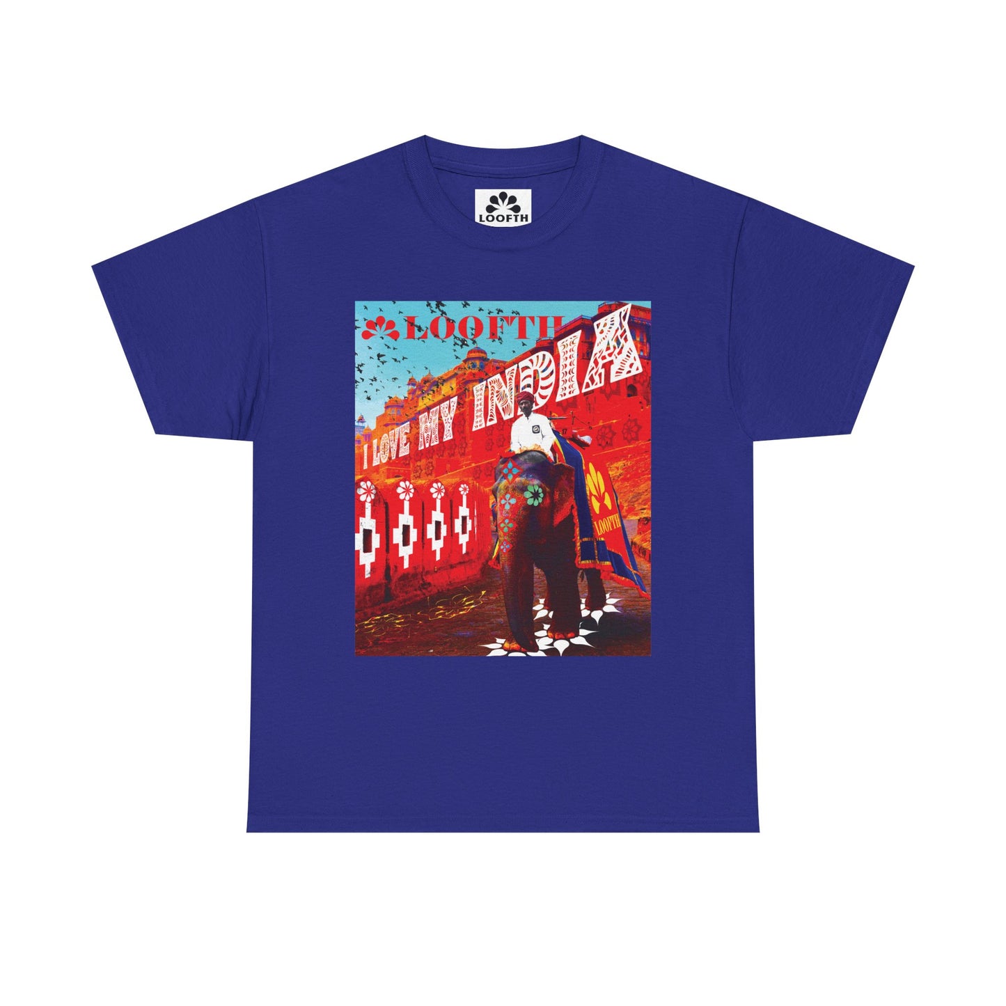 (F) Éléphant Raj Unisex Heavy Cotton Tee