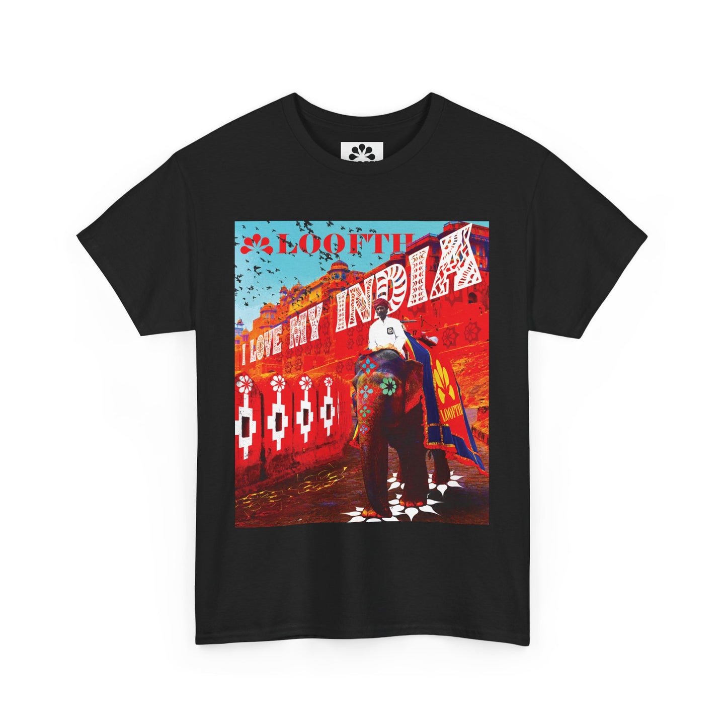 (F) Éléphant Raj Unisex Heavy Cotton Tee