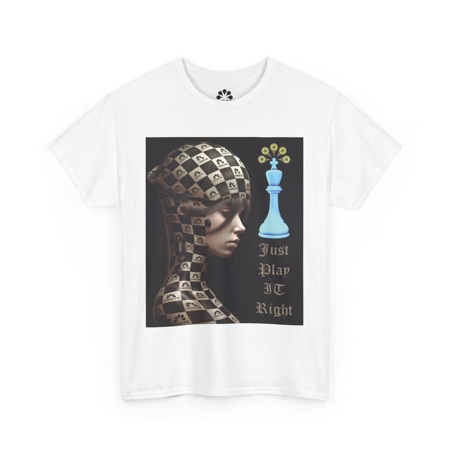 (F) Échiquier Élégant Unisex Heavy Cotton Tee