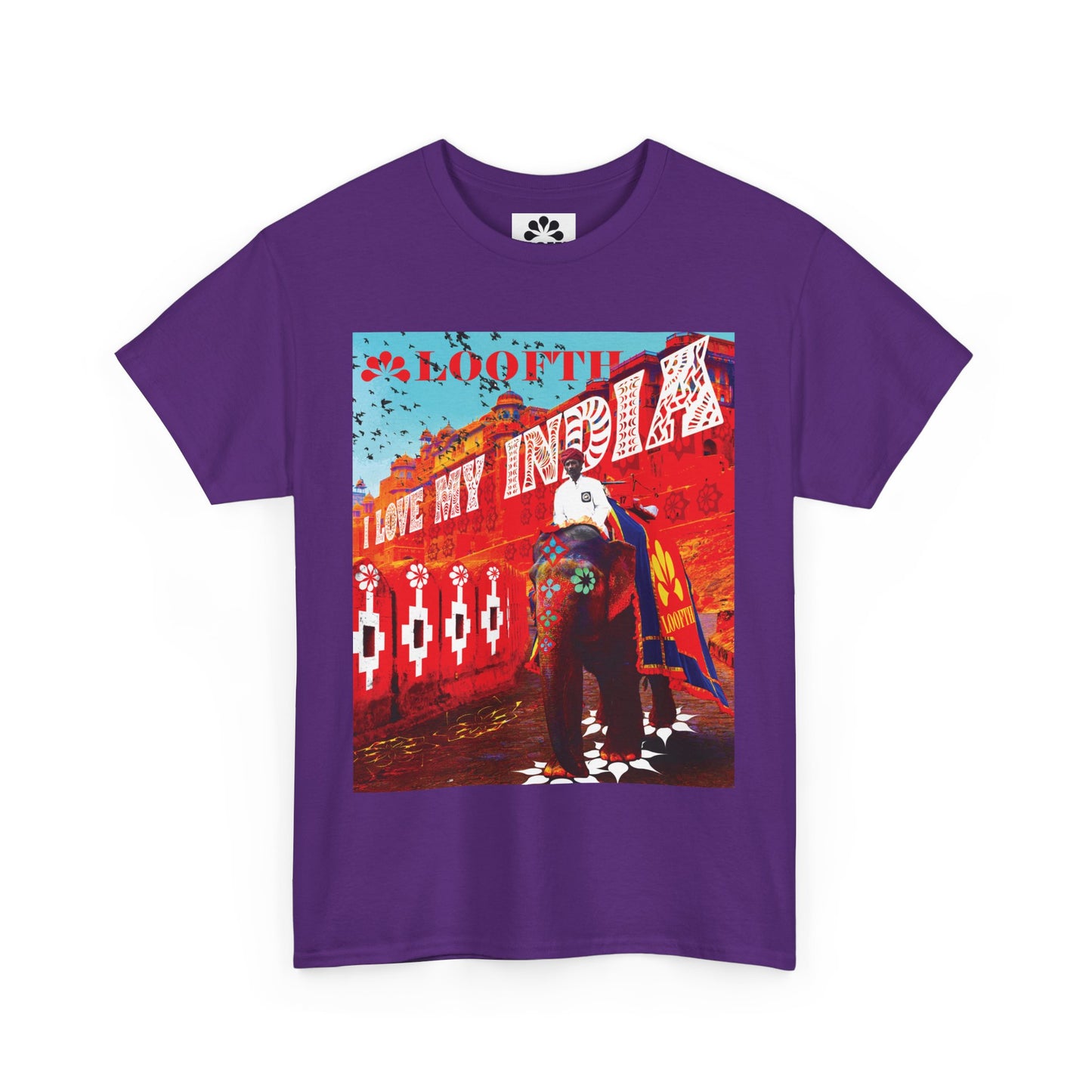 (F) Éléphant Raj Unisex Heavy Cotton Tee