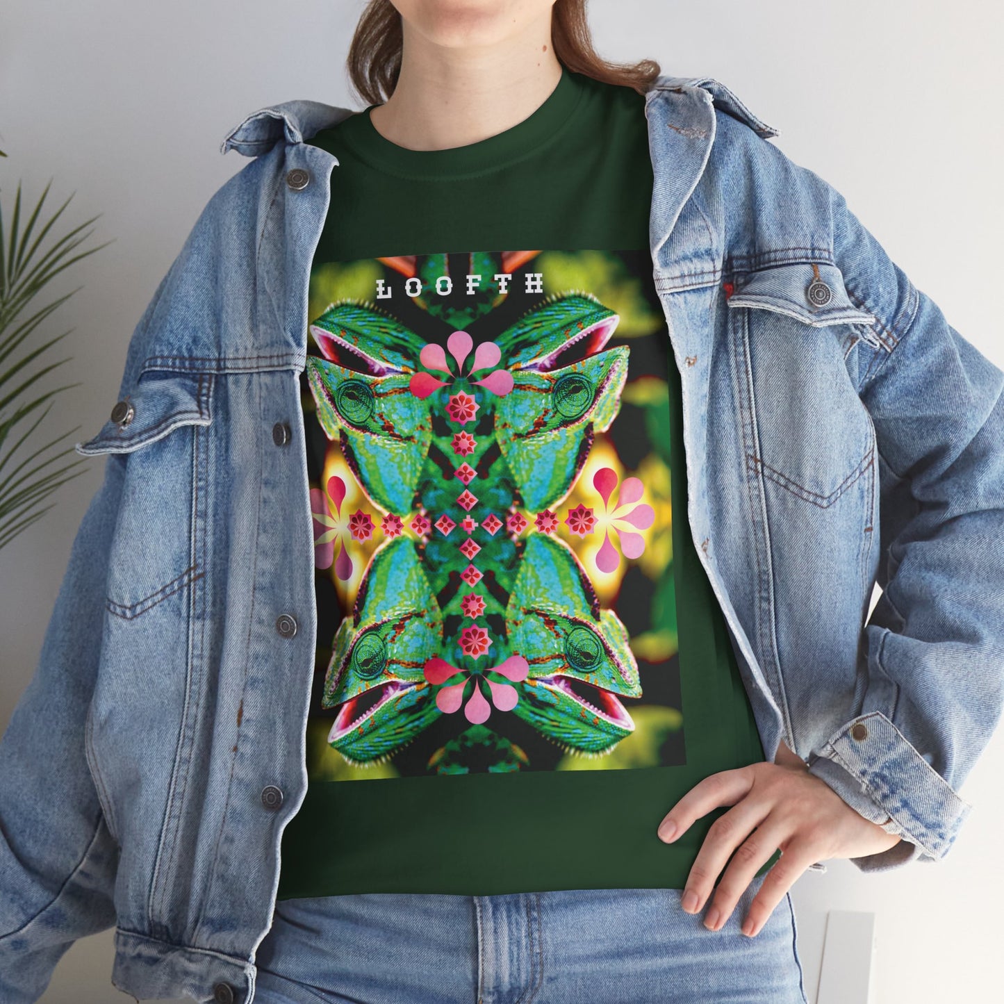 (F) Vert Chameleon Unisex Organic Combed Cotton Medium Fit T-shirt