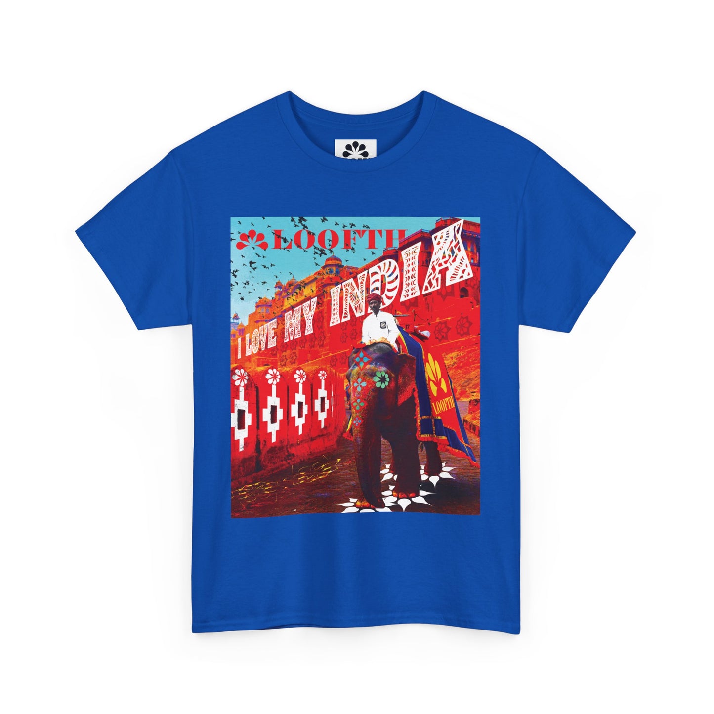 (F) Éléphant Raj Unisex Heavy Cotton Tee