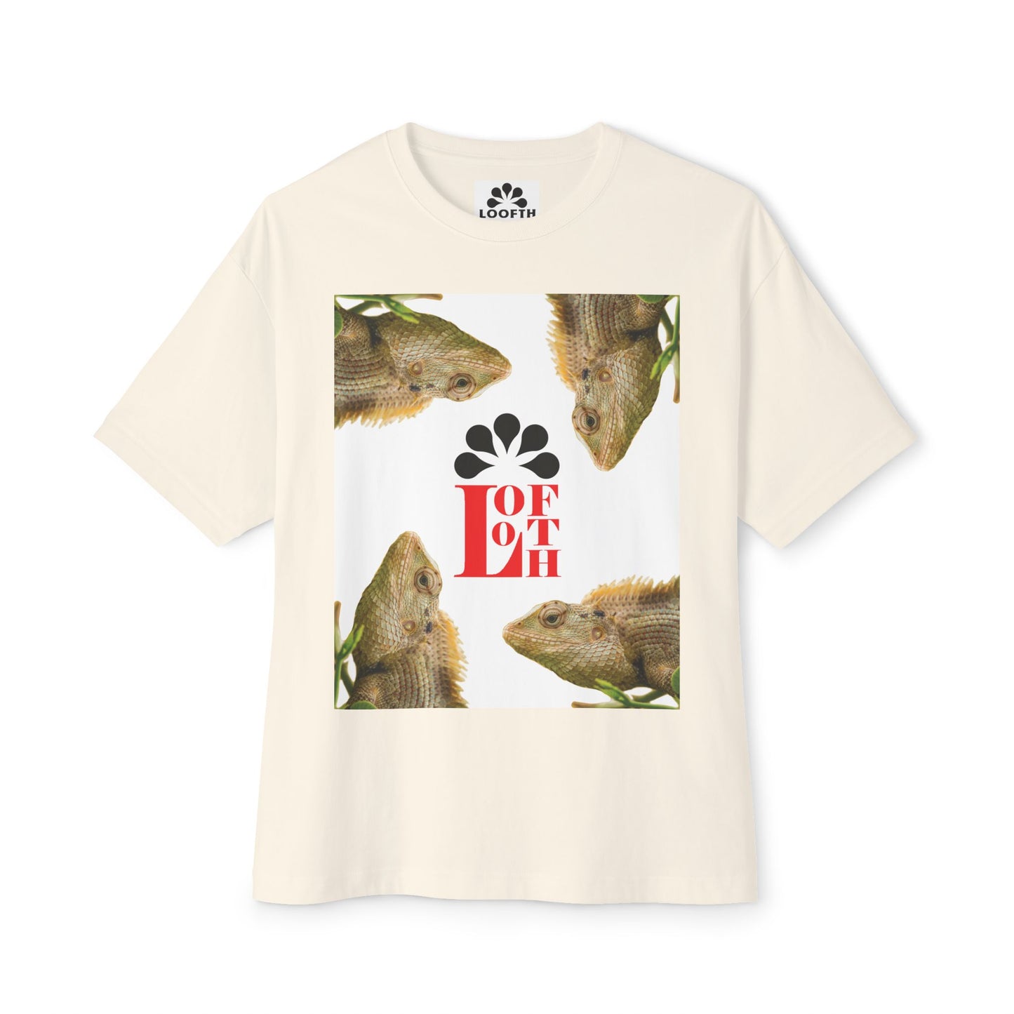 (M) Caméléon Flora Unisex Oversized Boxy Tee