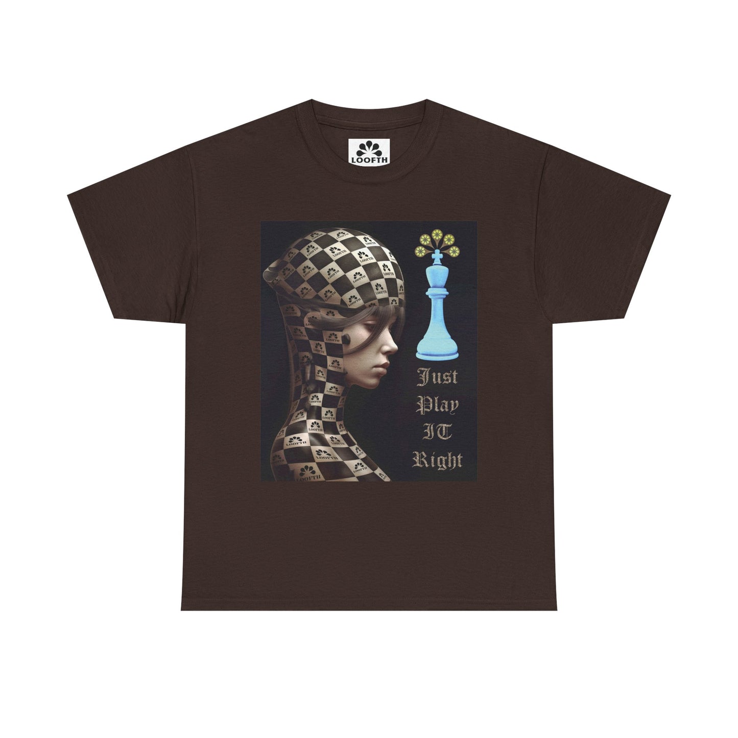 (F) Échiquier Élégant Unisex Heavy Cotton Tee