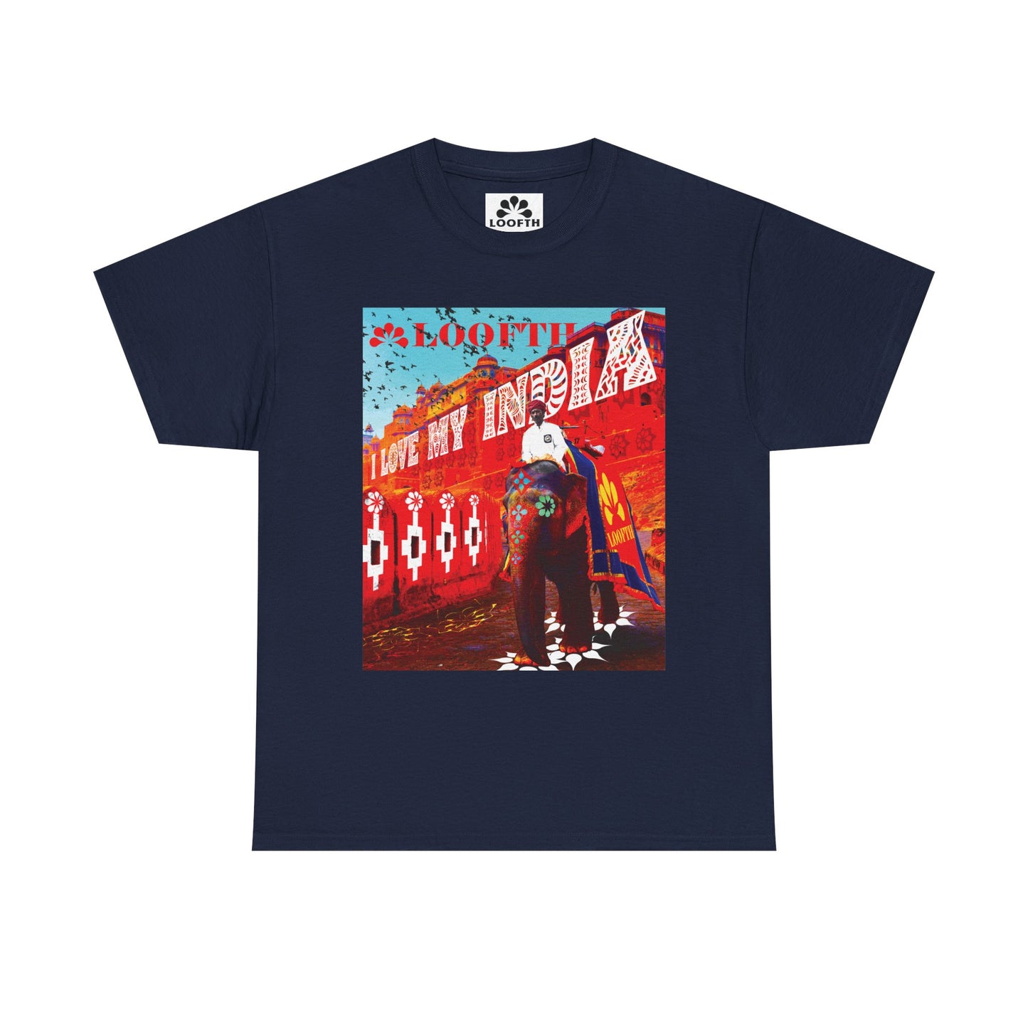 (F) Éléphant Raj Unisex Heavy Cotton Tee