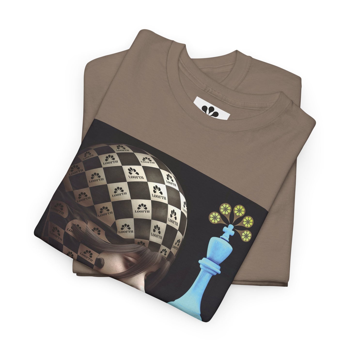 (F) Échiquier Élégant Unisex Heavy Cotton Tee