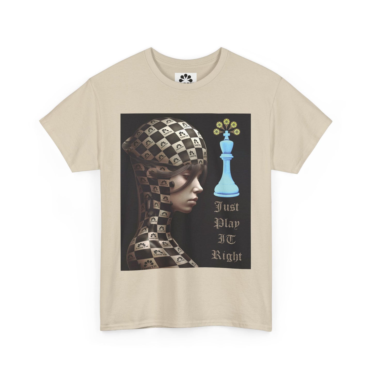 (F) Échiquier Élégant Unisex Heavy Cotton Tee
