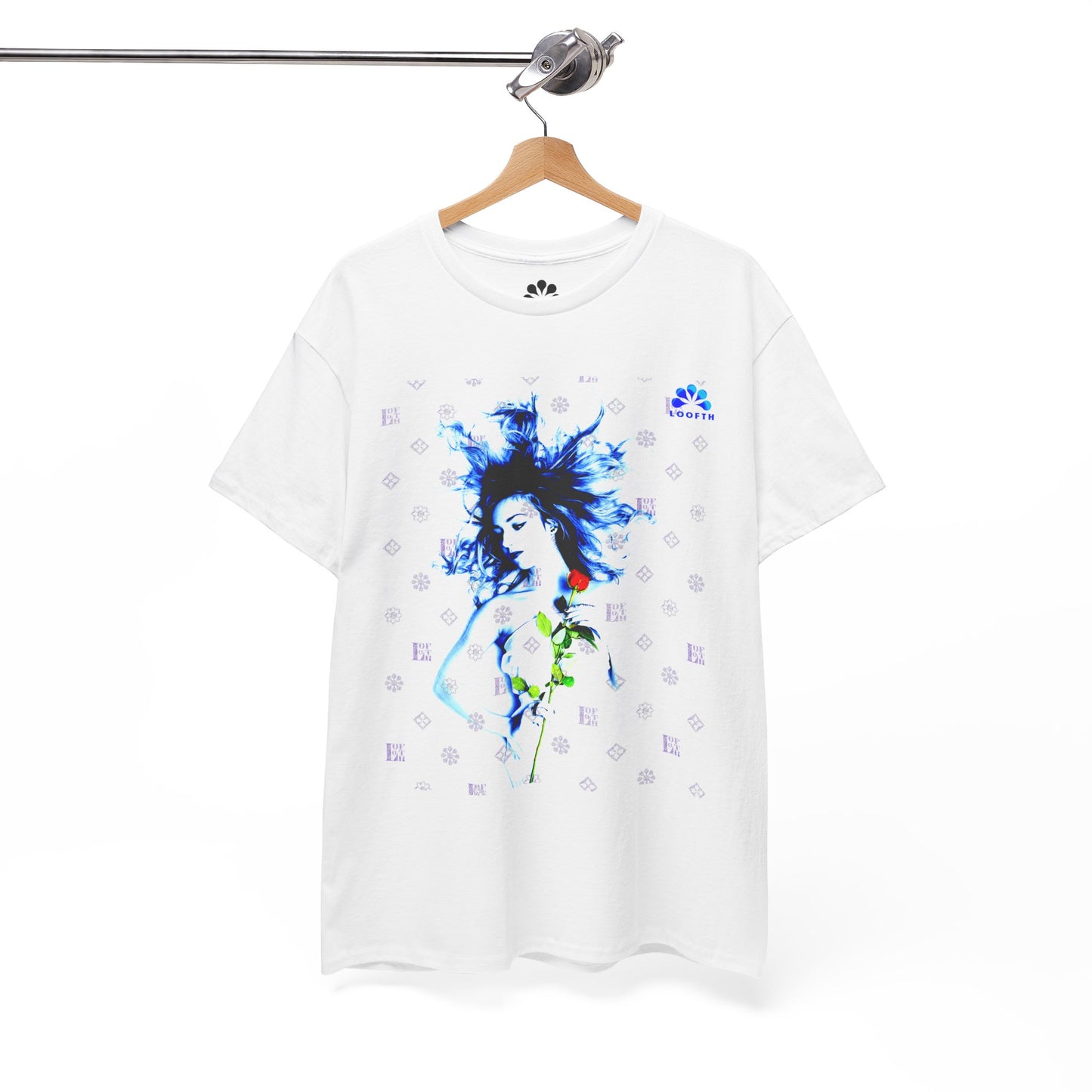 (F) Rose Azur Unisex Heavy Cotton Tee