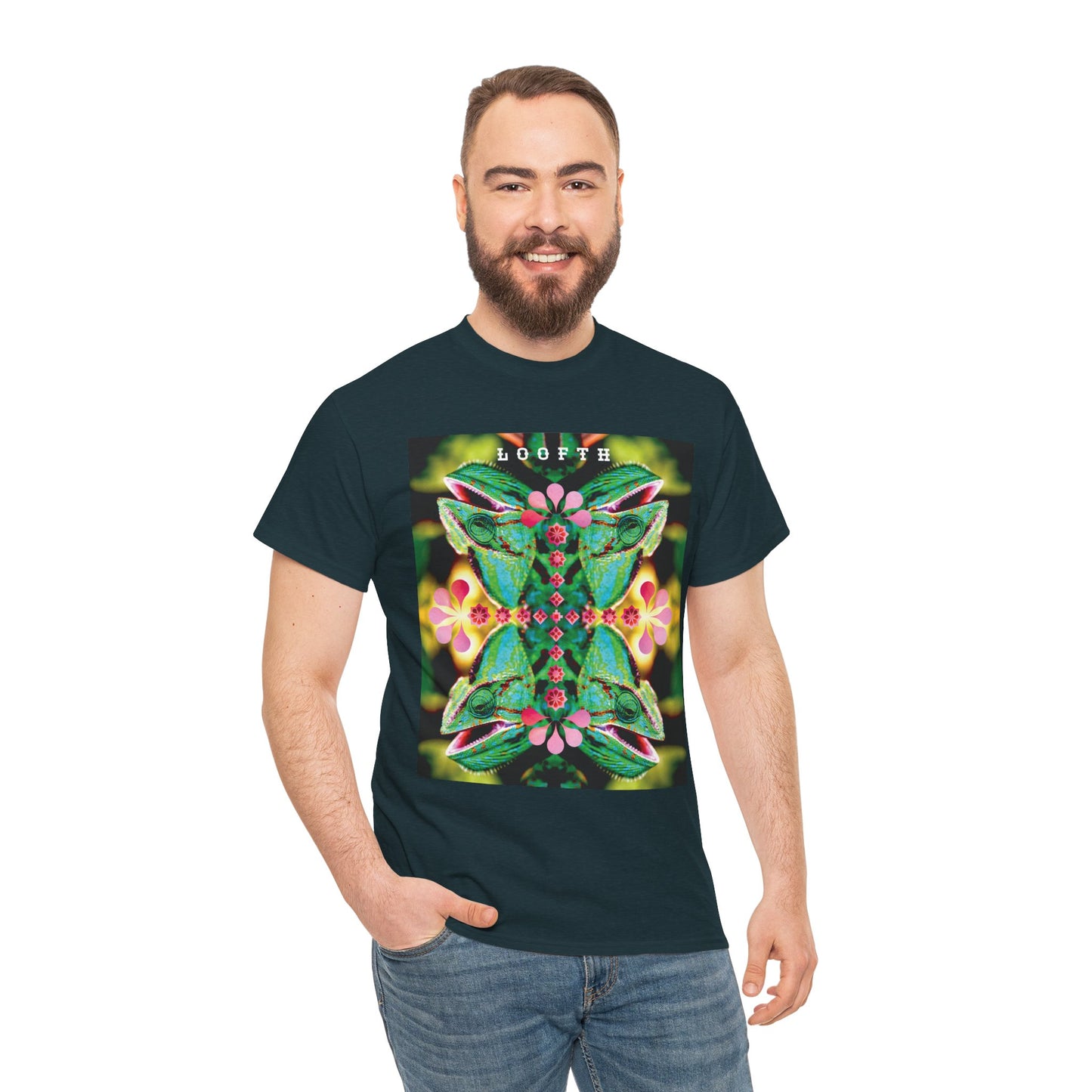 (F) Vert Chameleon Unisex Organic Combed Cotton Medium Fit T-shirt