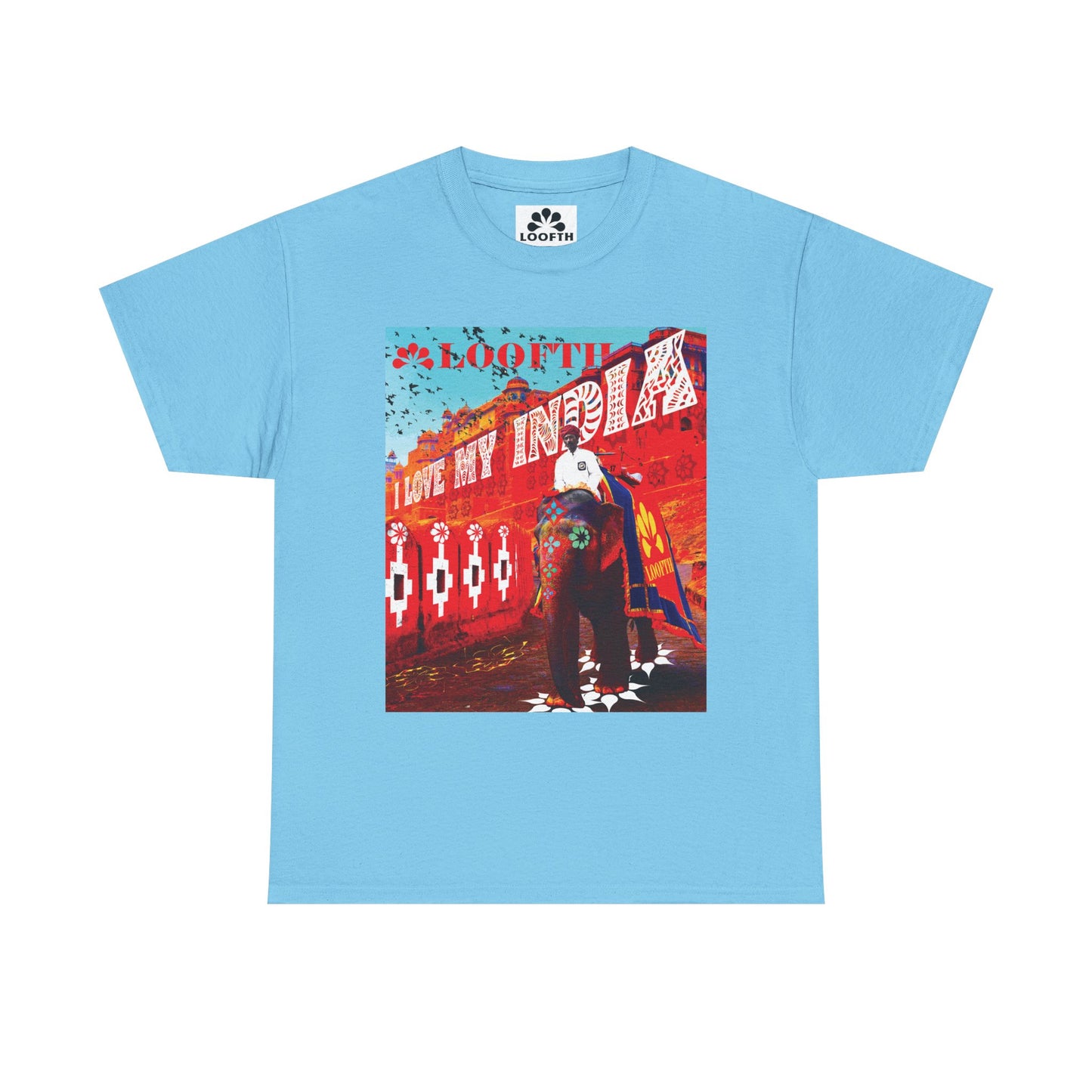 (M) Éléphant Raj Unisex Heavy Cotton Tee