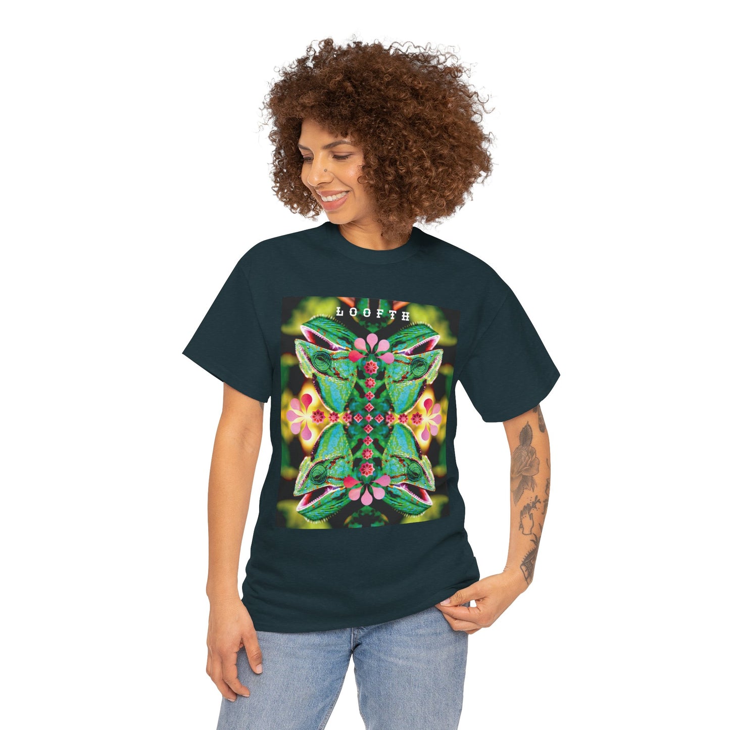 (F) Vert Chameleon Unisex Organic Combed Cotton Medium Fit T-shirt
