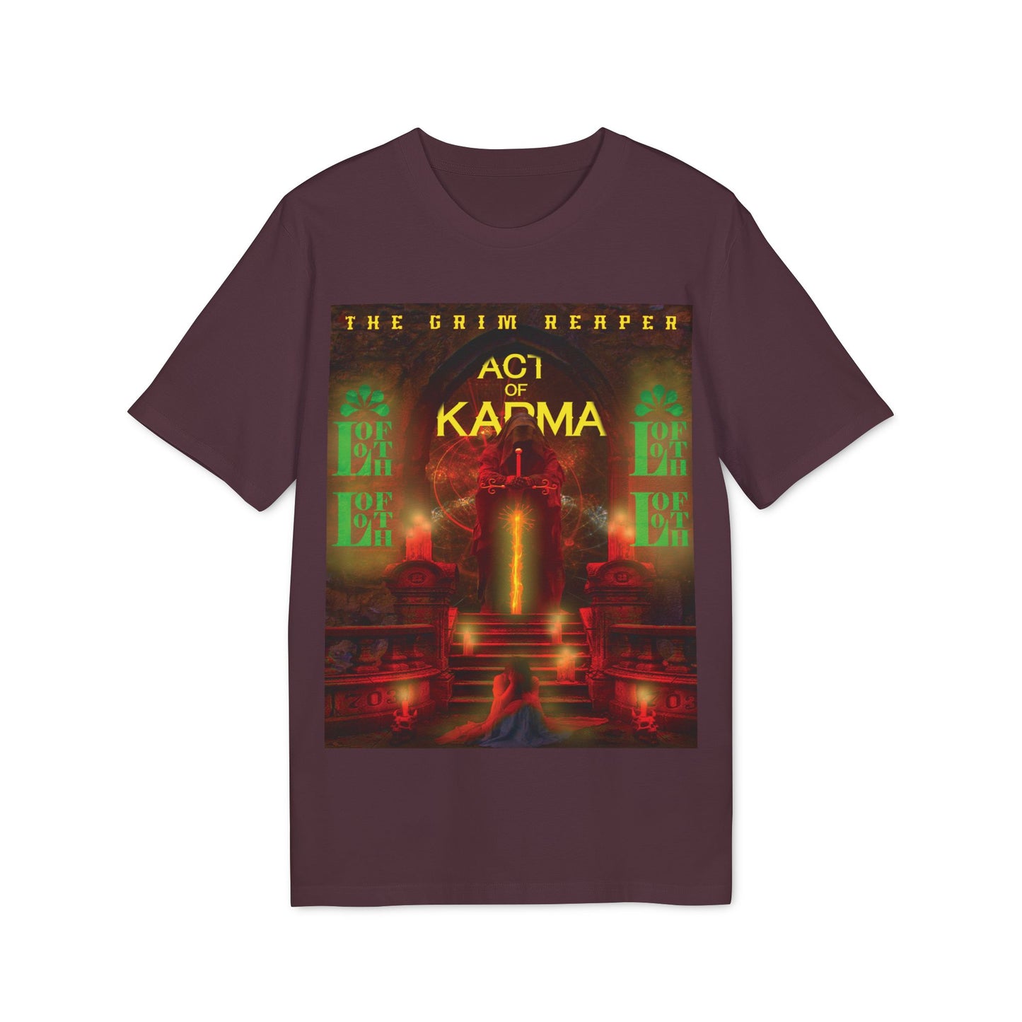 (F) Karma Rouge Unisex Organic Combed Cotton Medium Fit T-shirt