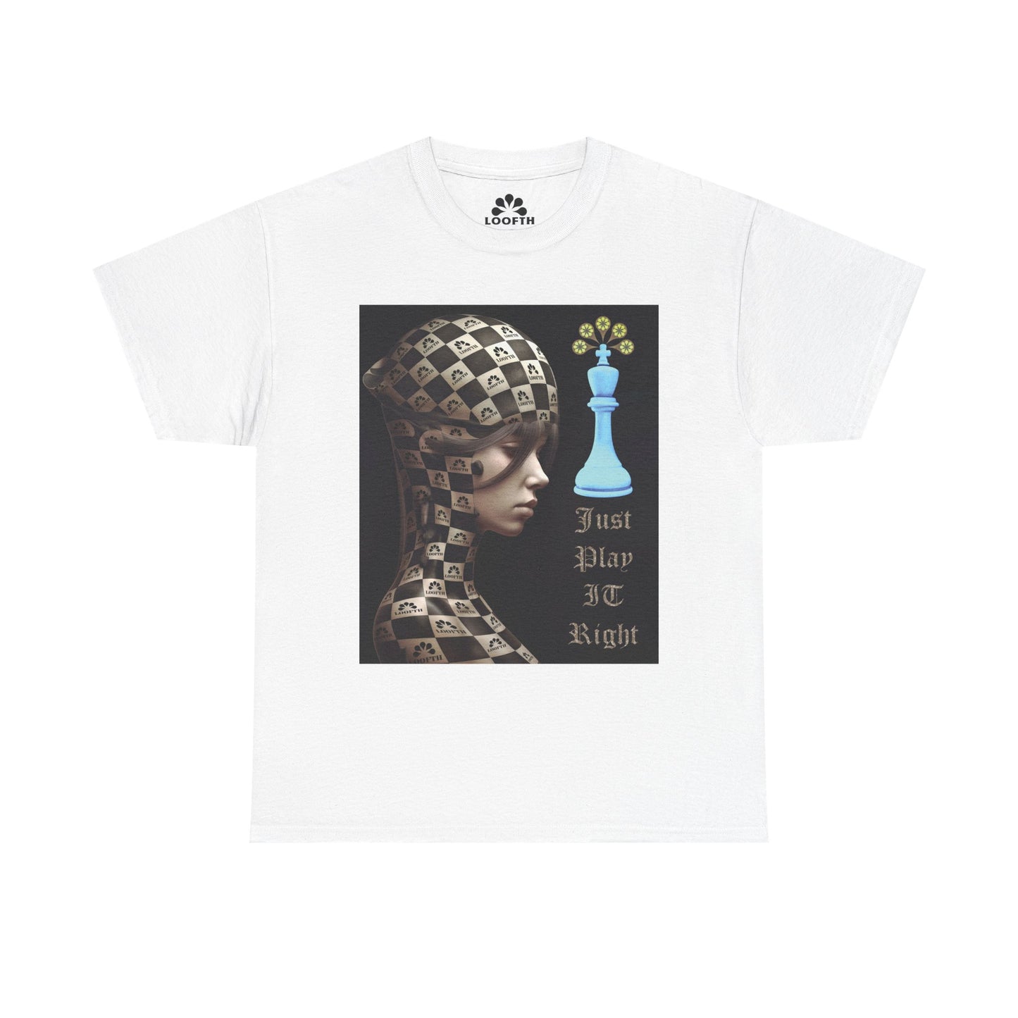 (F) Échiquier Élégant Unisex Heavy Cotton Tee
