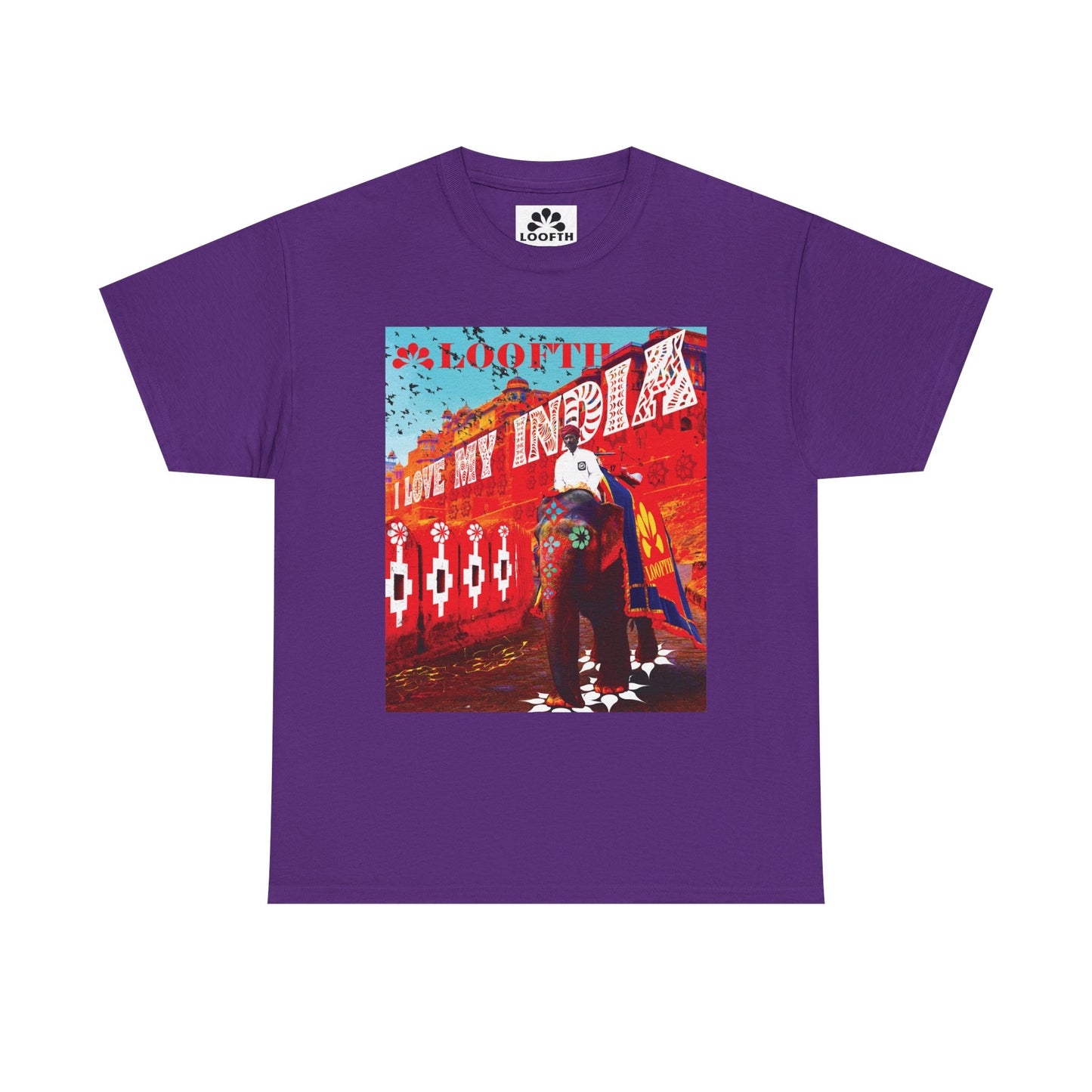 (F) Éléphant Raj Unisex Heavy Cotton Tee