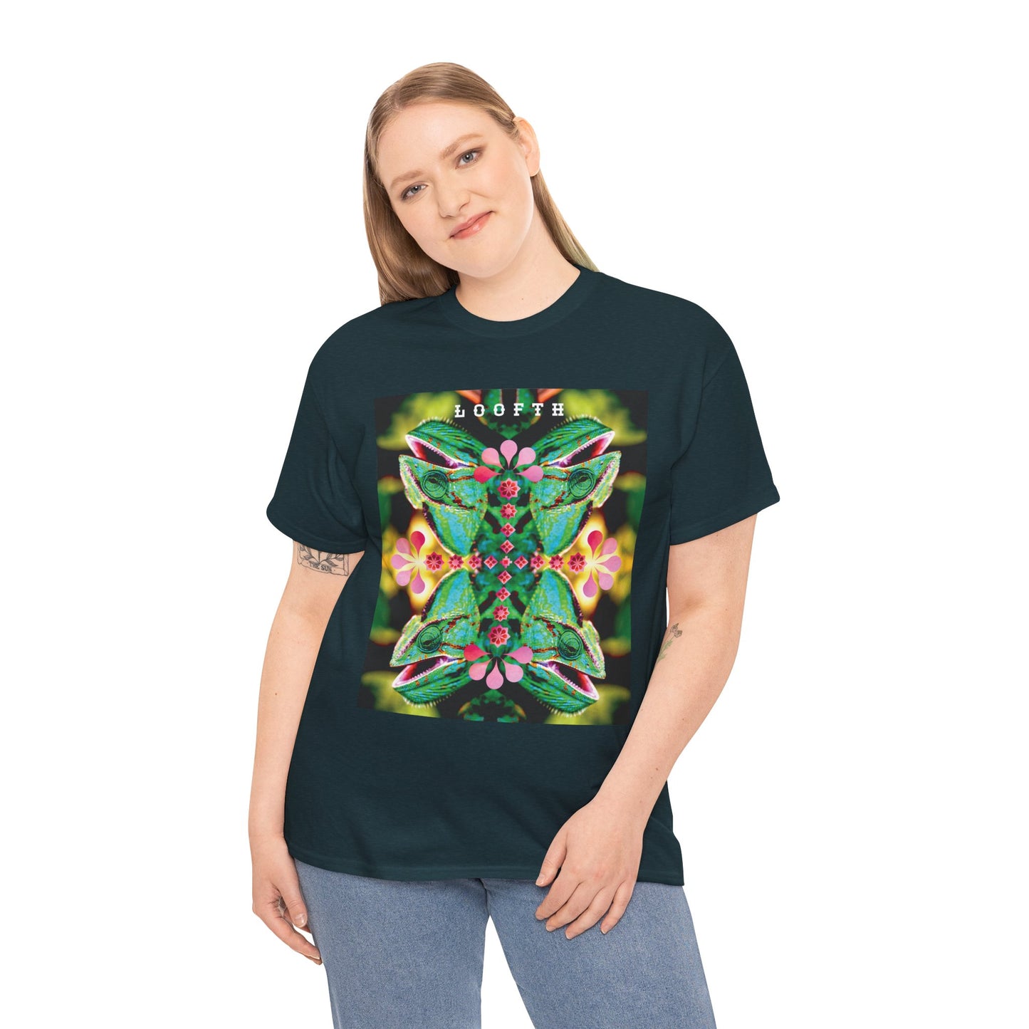 (F) Vert Chameleon Unisex Organic Combed Cotton Medium Fit T-shirt