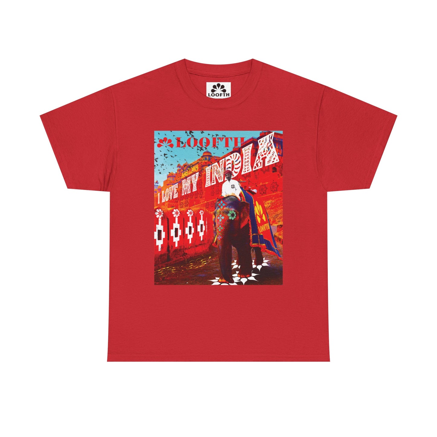 (F) Éléphant Raj Unisex Heavy Cotton Tee