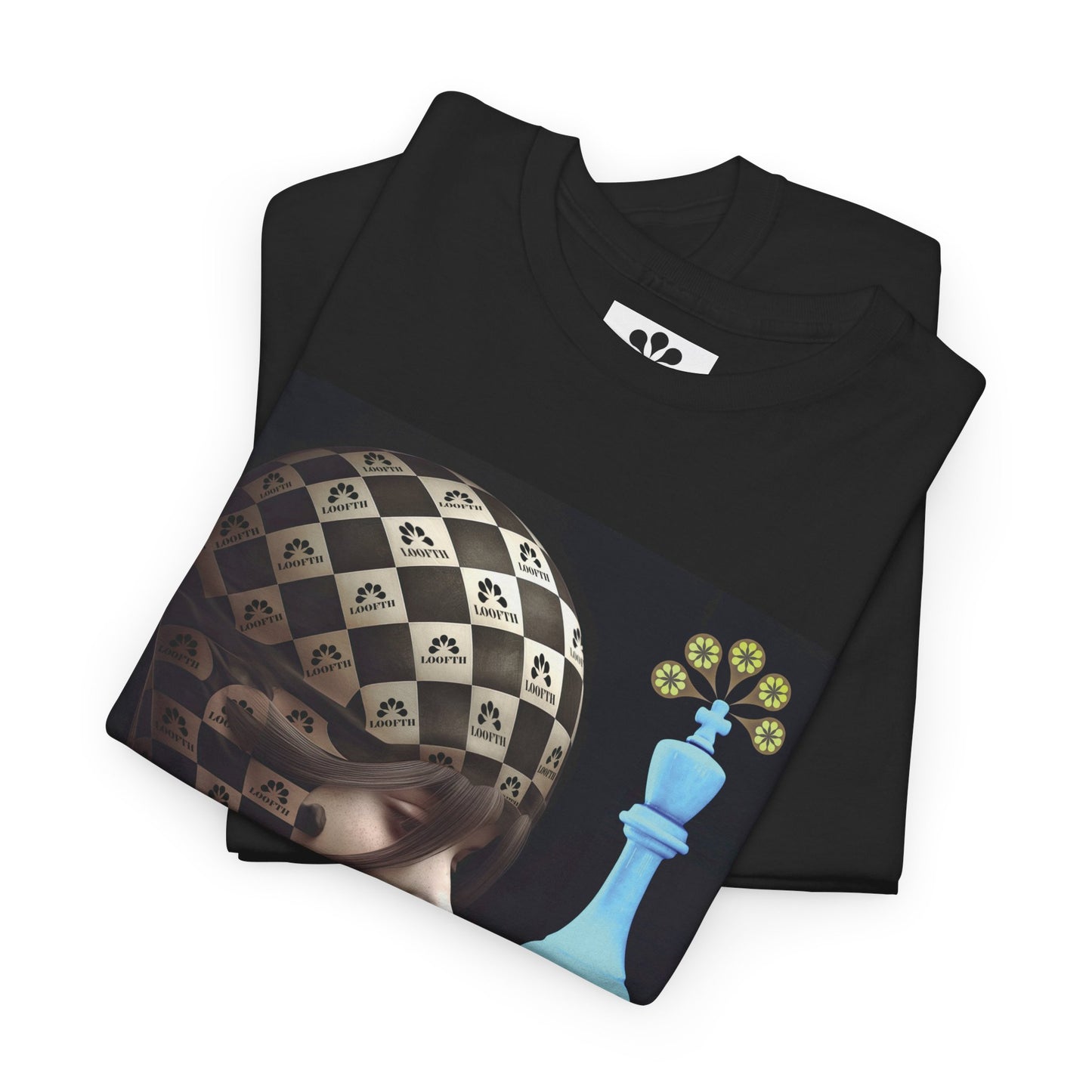 (F) Échiquier Élégant Unisex Heavy Cotton Tee