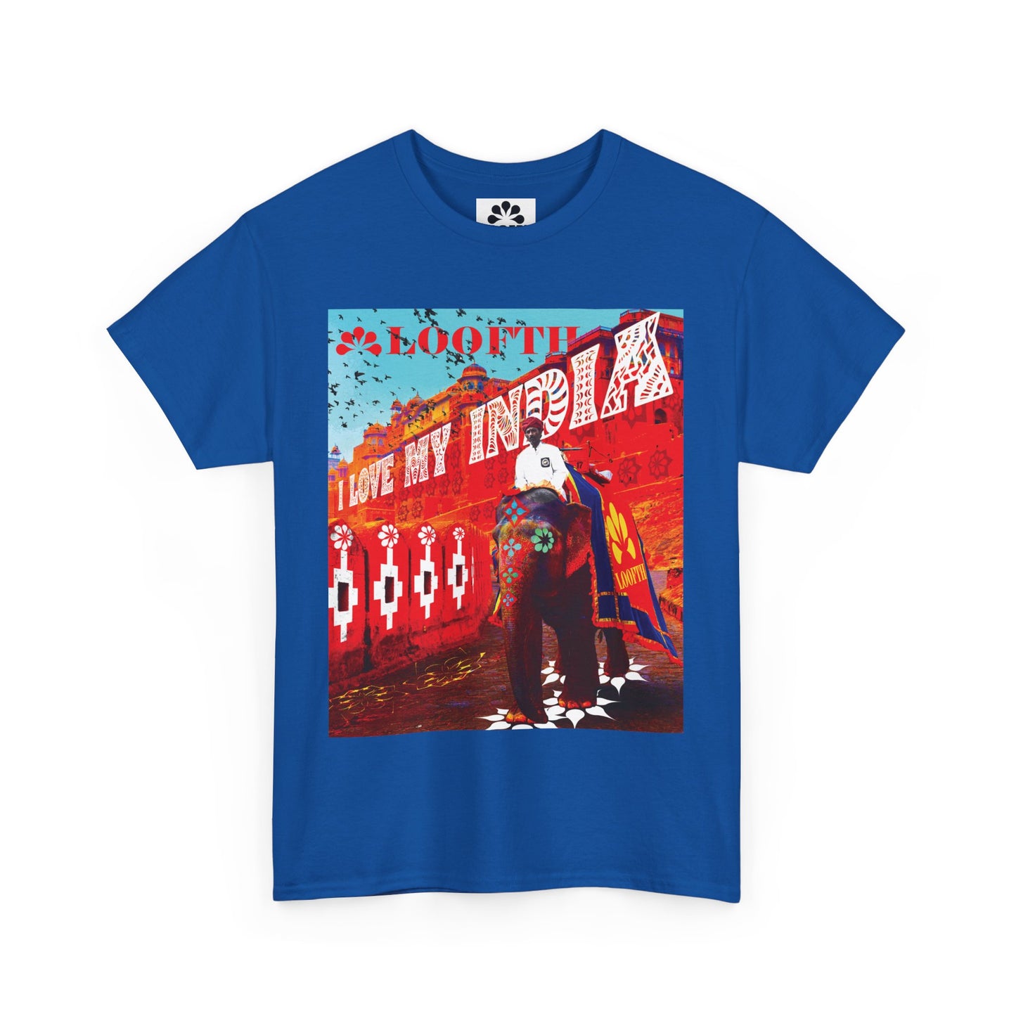 (F) Éléphant Raj Unisex Heavy Cotton Tee