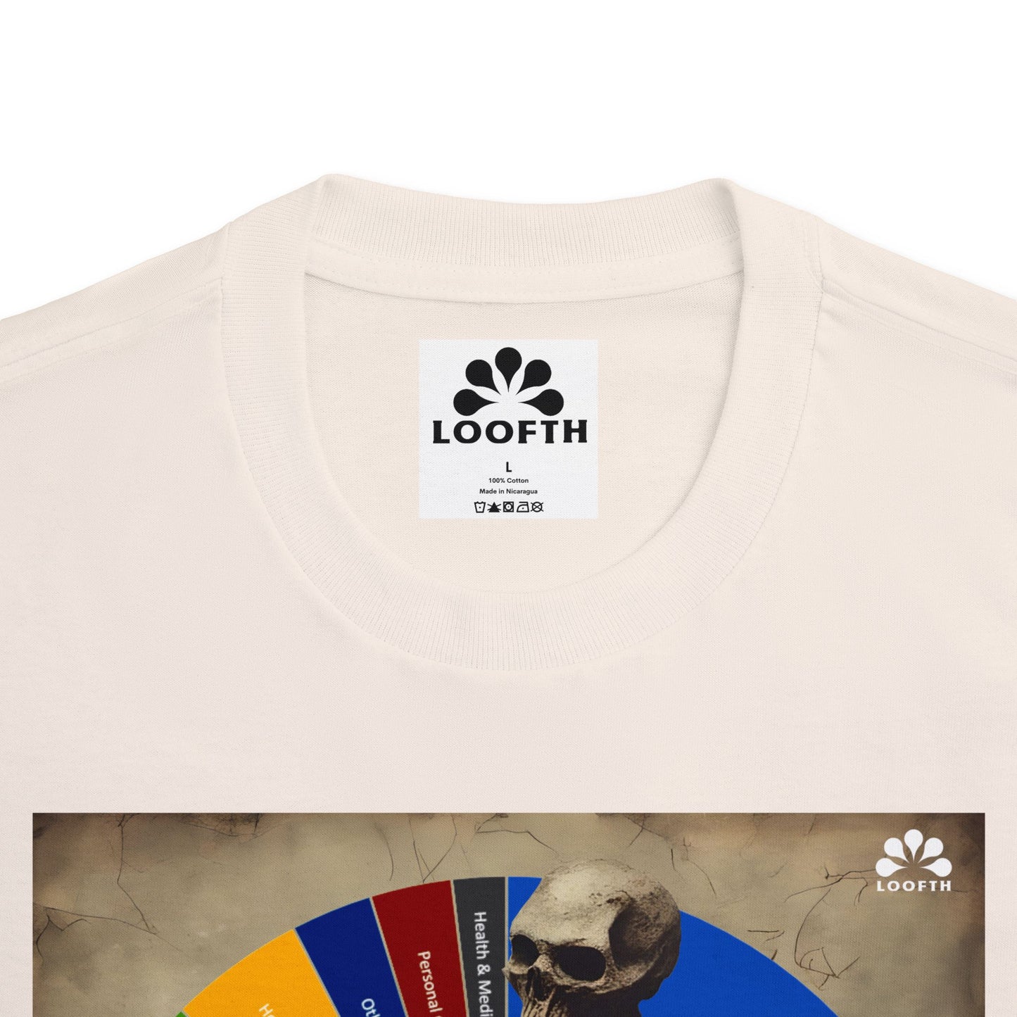 (F) Crâne Vivace Unisex Organic Combed Cotton Medium Fit T-shirt
