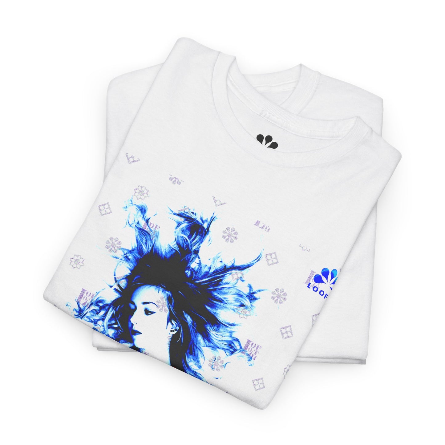 (F) Rose Azur Unisex Heavy Cotton Tee