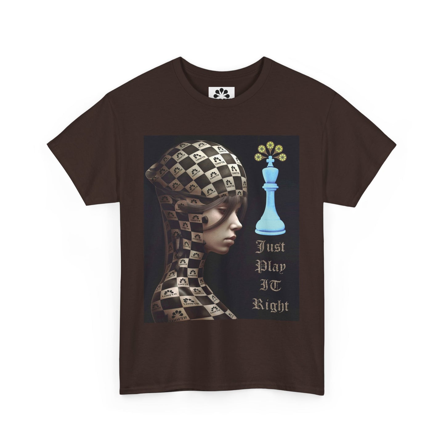 (F) Échiquier Élégant Unisex Heavy Cotton Tee