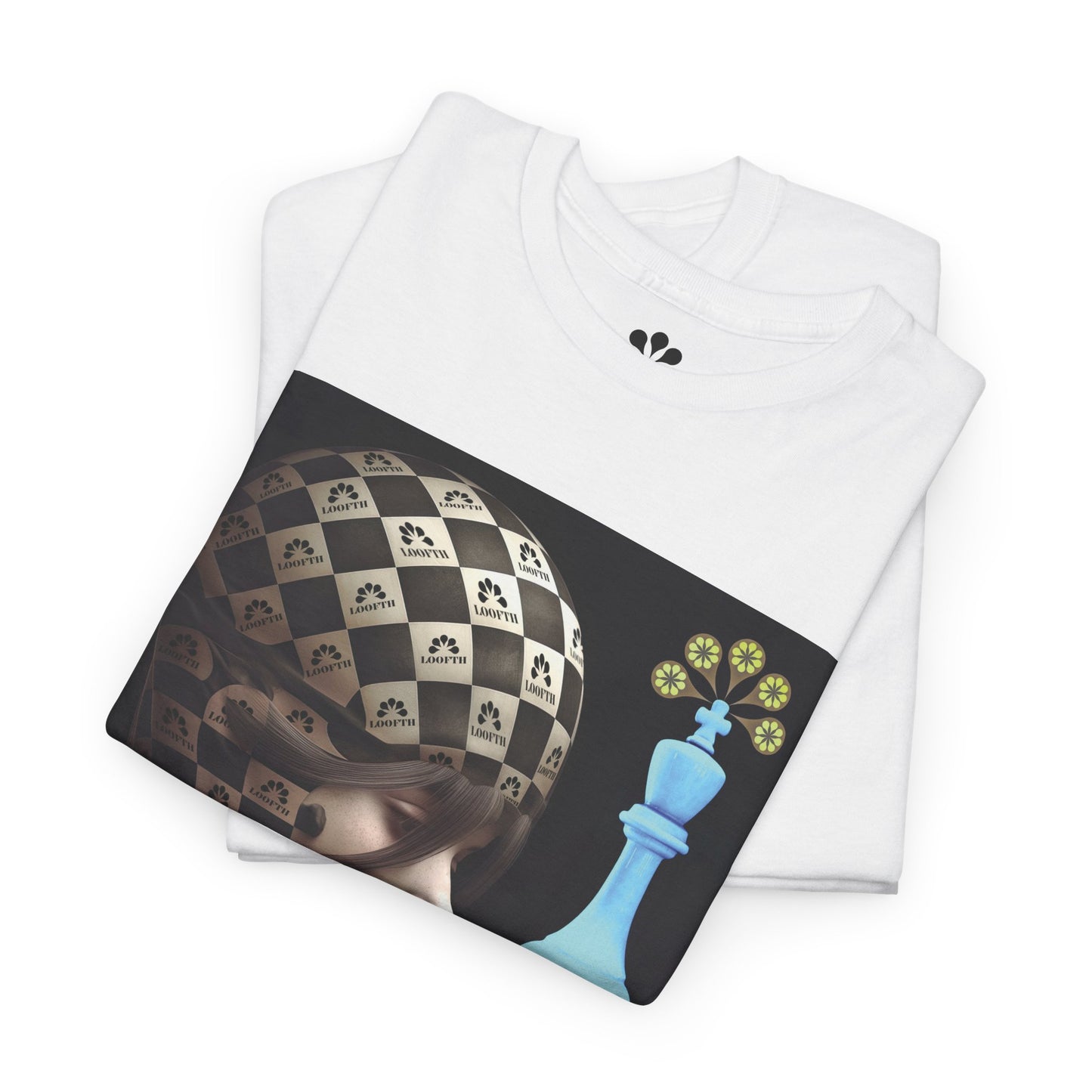 (F) Échiquier Élégant Unisex Heavy Cotton Tee