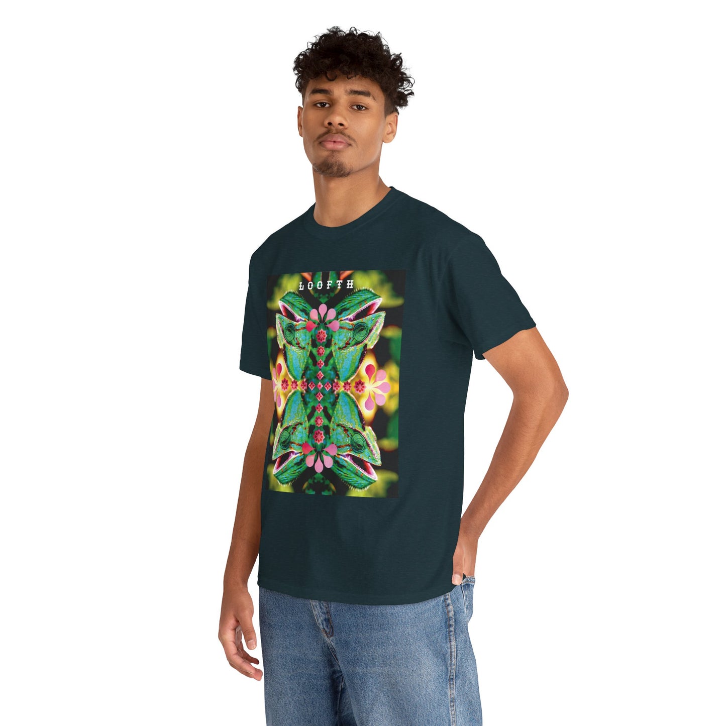 (F) Vert Chameleon Unisex Organic Combed Cotton Medium Fit T-shirt