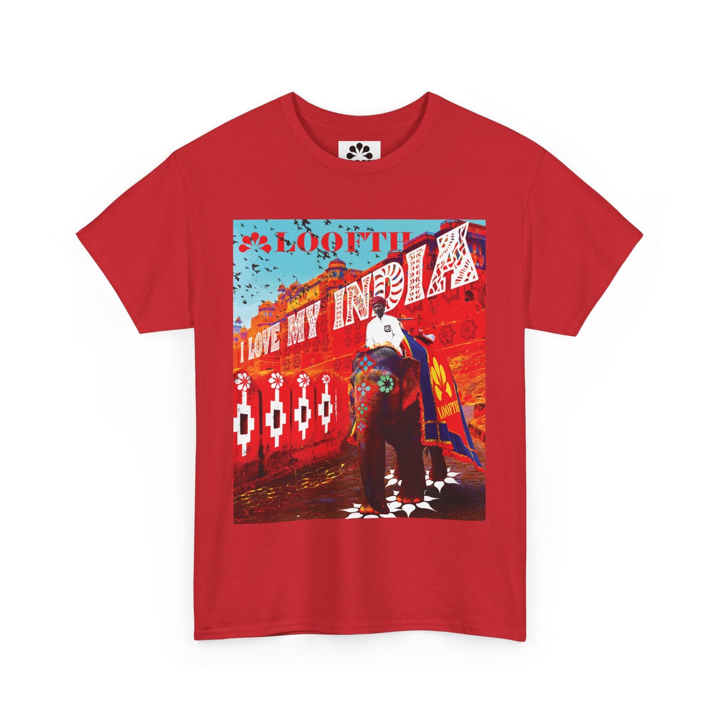 (F) Éléphant Raj Unisex Heavy Cotton Tee