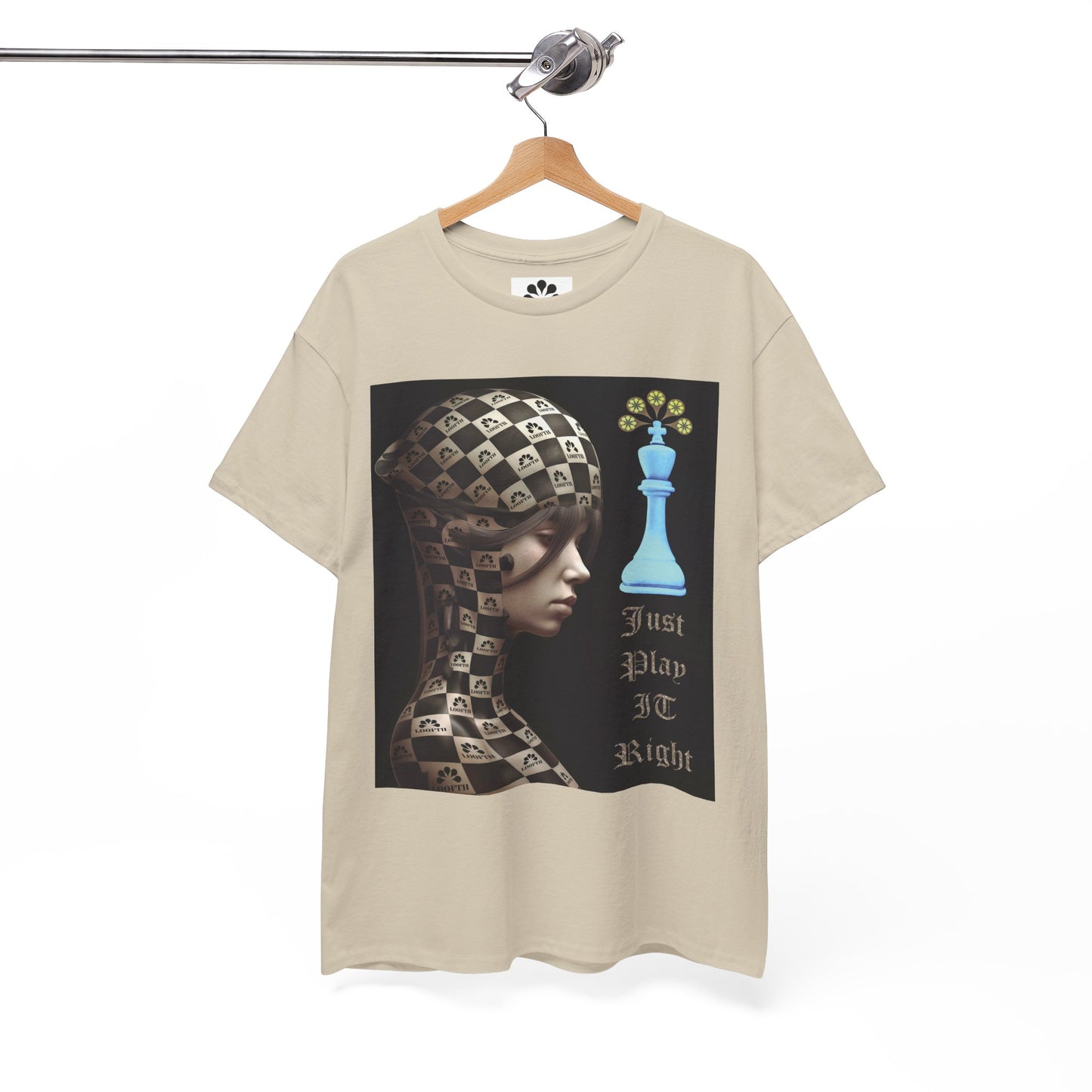 (F) Échiquier Élégant Unisex Heavy Cotton Tee