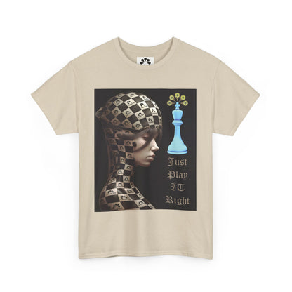 (F) Échiquier Élégant Unisex Heavy Cotton Tee