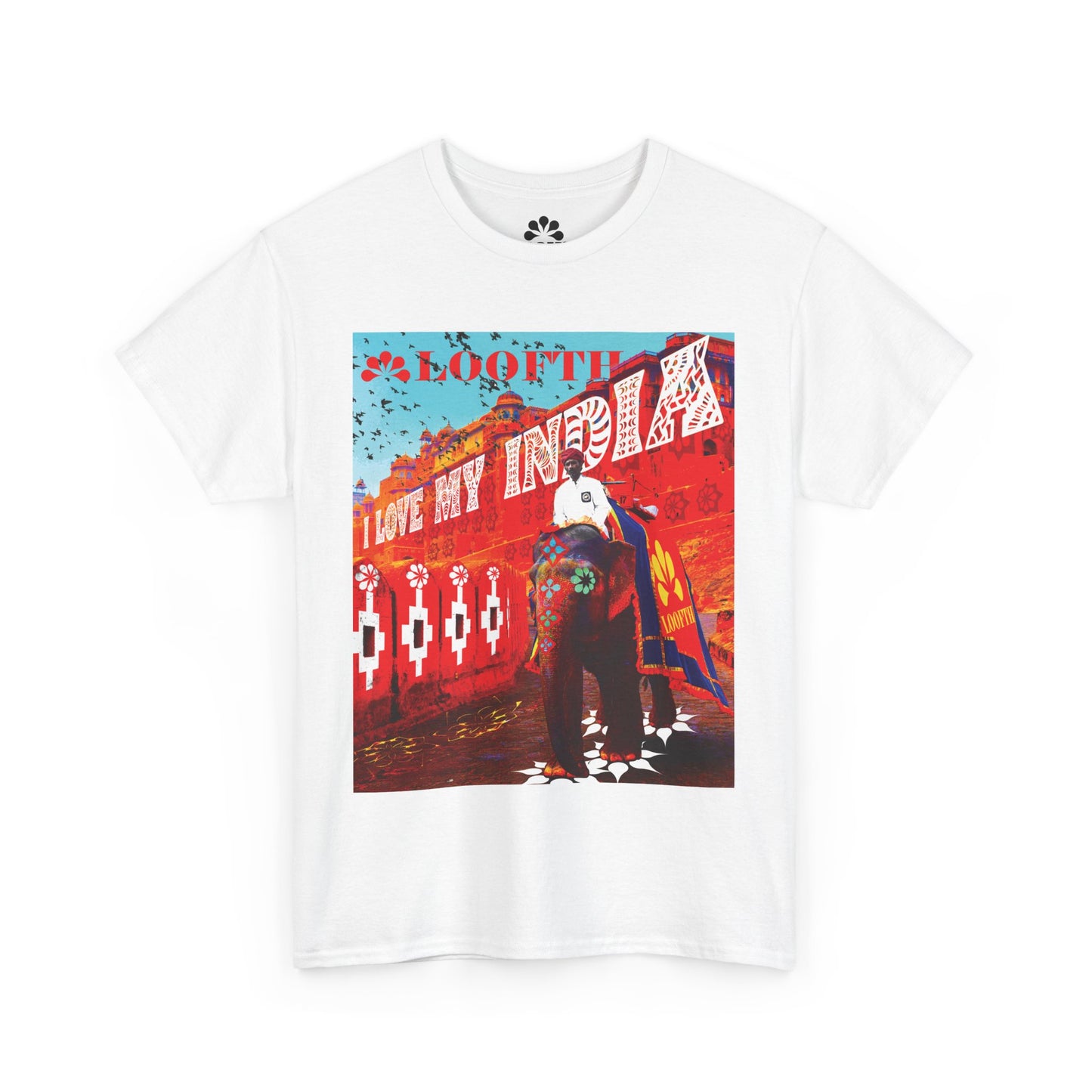 (F) Éléphant Raj Unisex Heavy Cotton Tee