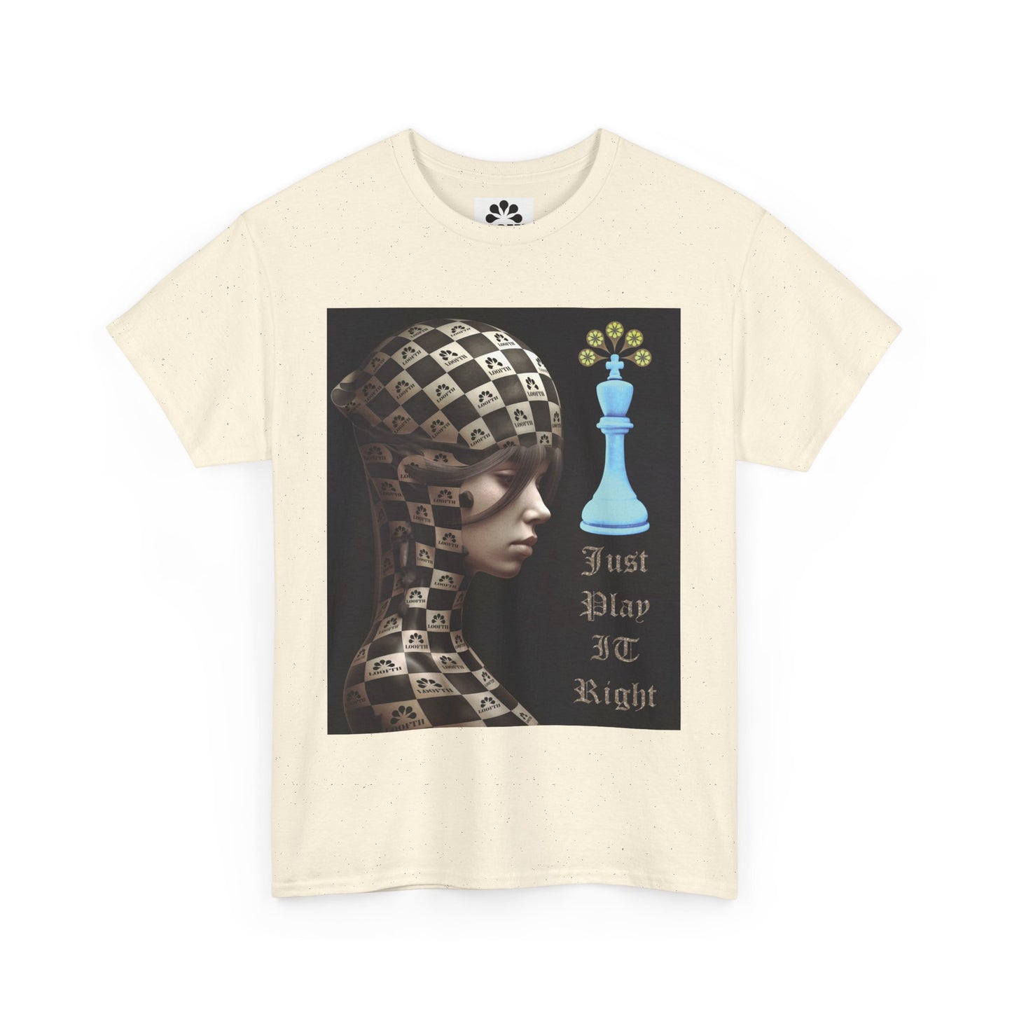 (F) Échiquier Élégant Unisex Heavy Cotton Tee