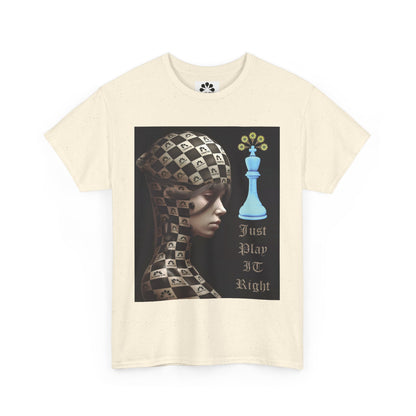 (F) Échiquier Élégant Unisex Heavy Cotton Tee