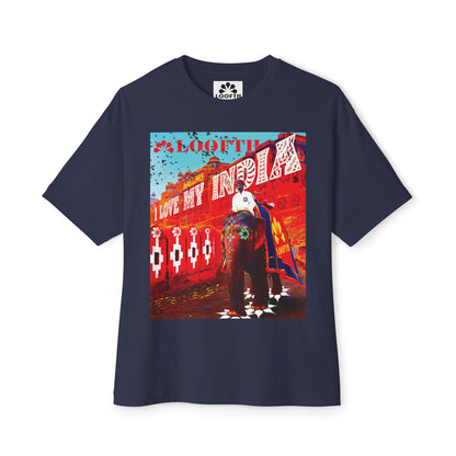 (F) Éléphant Raj Unisex Oversized Boxy Tee