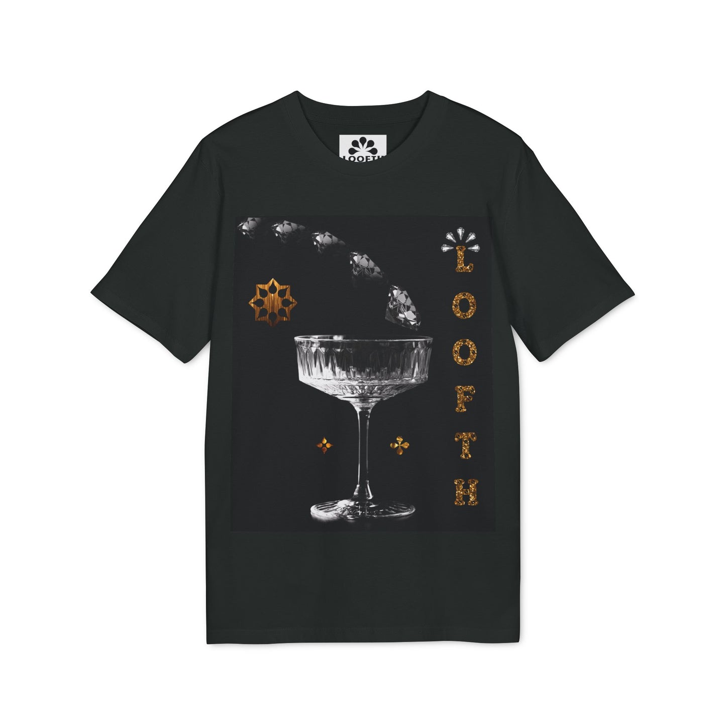 (F) Cristal Noir Unisex Organic Combed Cotton Medium Fit T-shirt