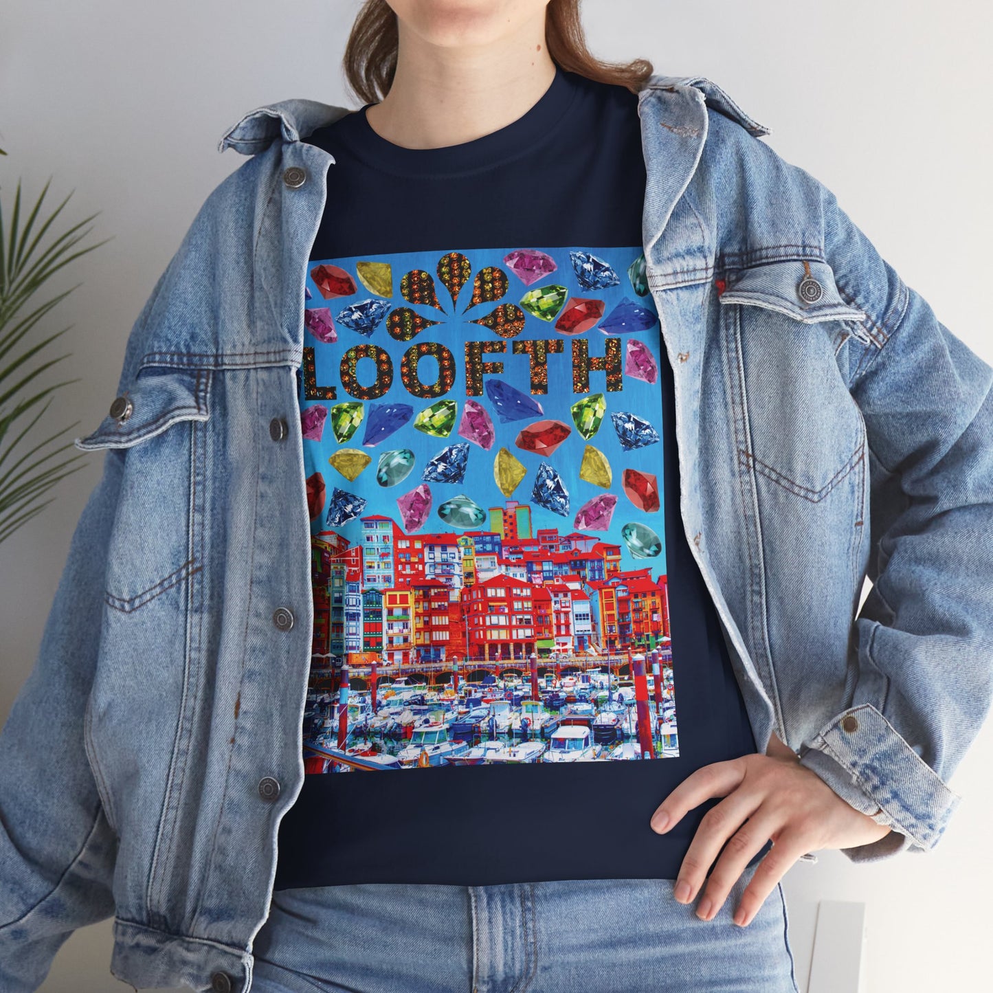 (F) Bijou Céleste Unisex Heavy Cotton Tee
