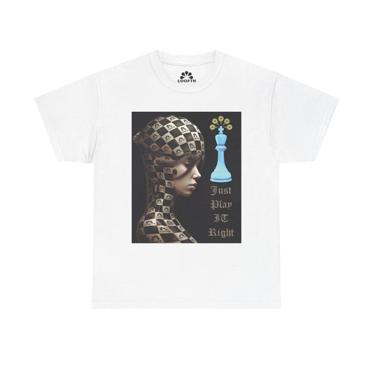 (F) Échiquier Élégant Unisex Heavy Cotton Tee