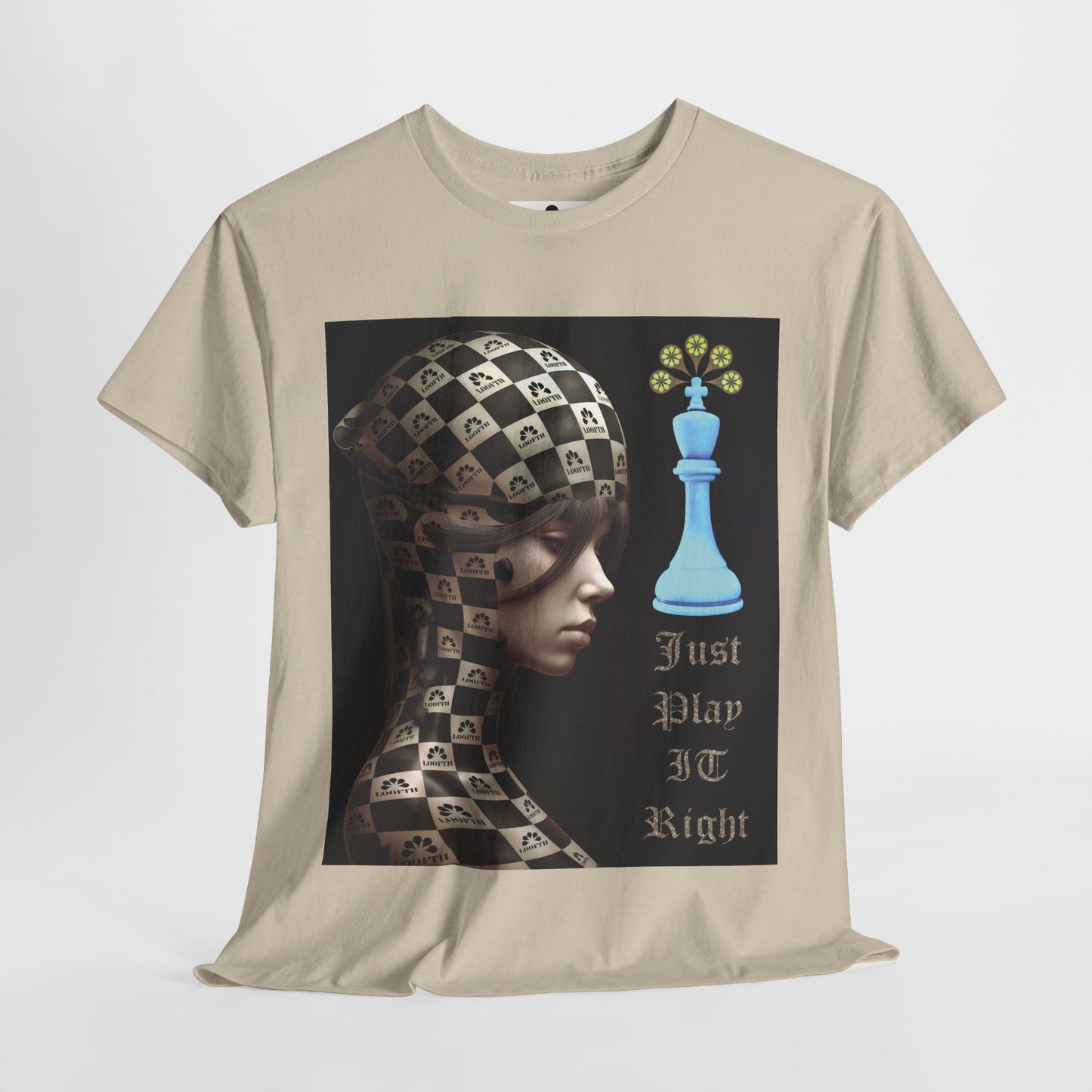 (F) Échiquier Élégant Unisex Heavy Cotton Tee