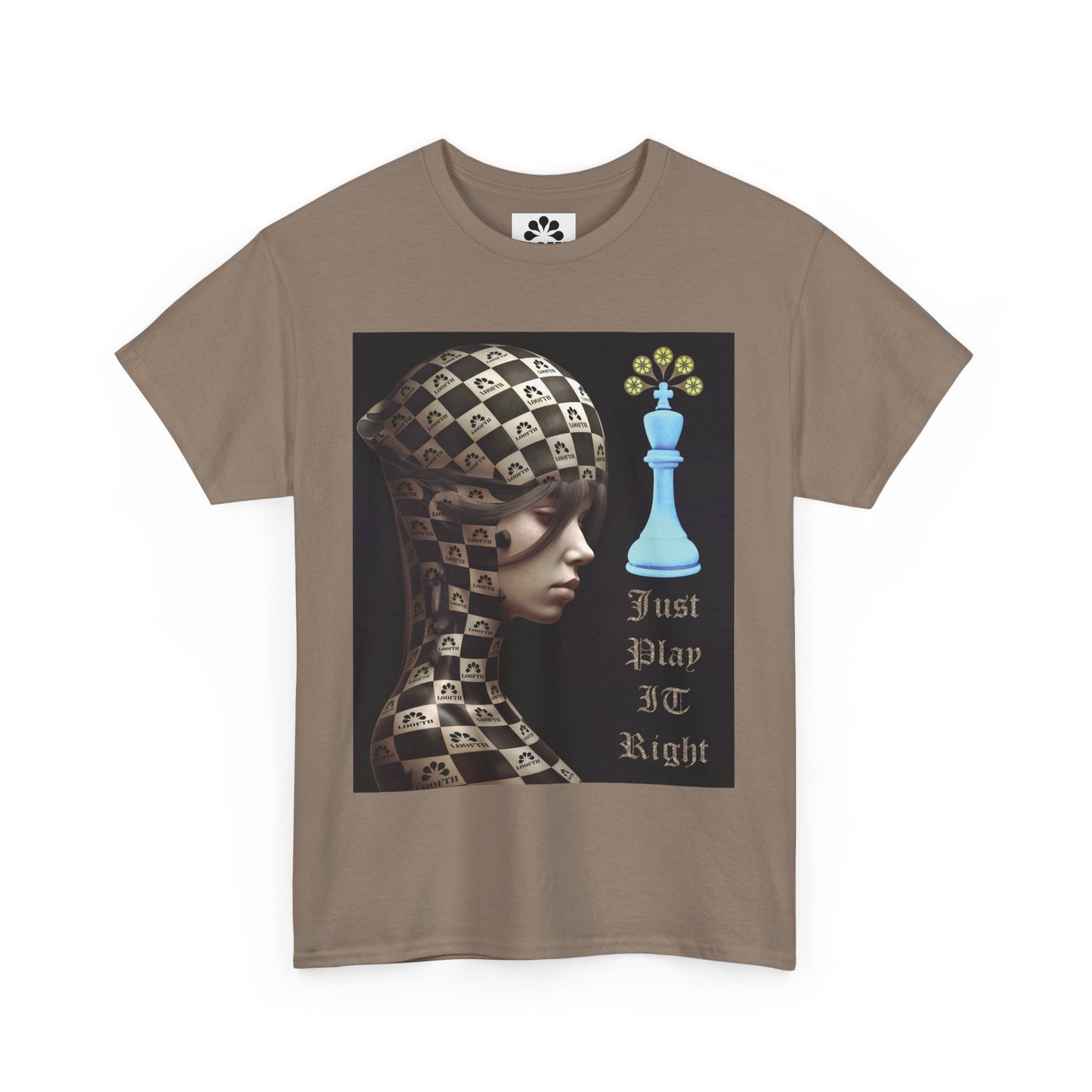 (F) Échiquier Élégant Unisex Heavy Cotton Tee