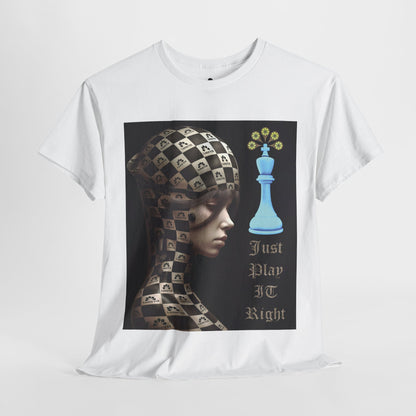 (F) Échiquier Élégant Unisex Heavy Cotton Tee