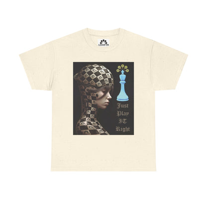 (F) Échiquier Élégant Unisex Heavy Cotton Tee