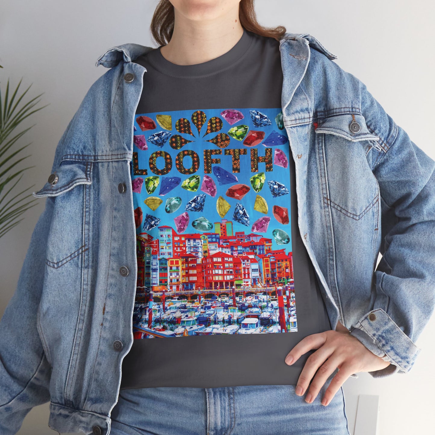 (F) Bijou Céleste Unisex Heavy Cotton Tee
