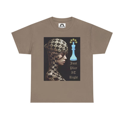 (F) Échiquier Élégant Unisex Heavy Cotton Tee