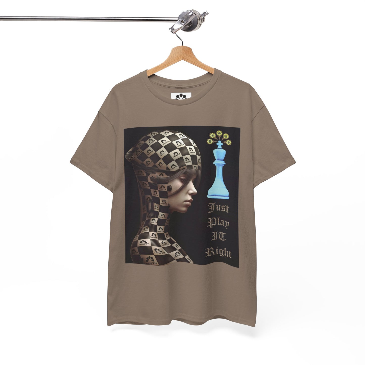 (F) Échiquier Élégant Unisex Heavy Cotton Tee