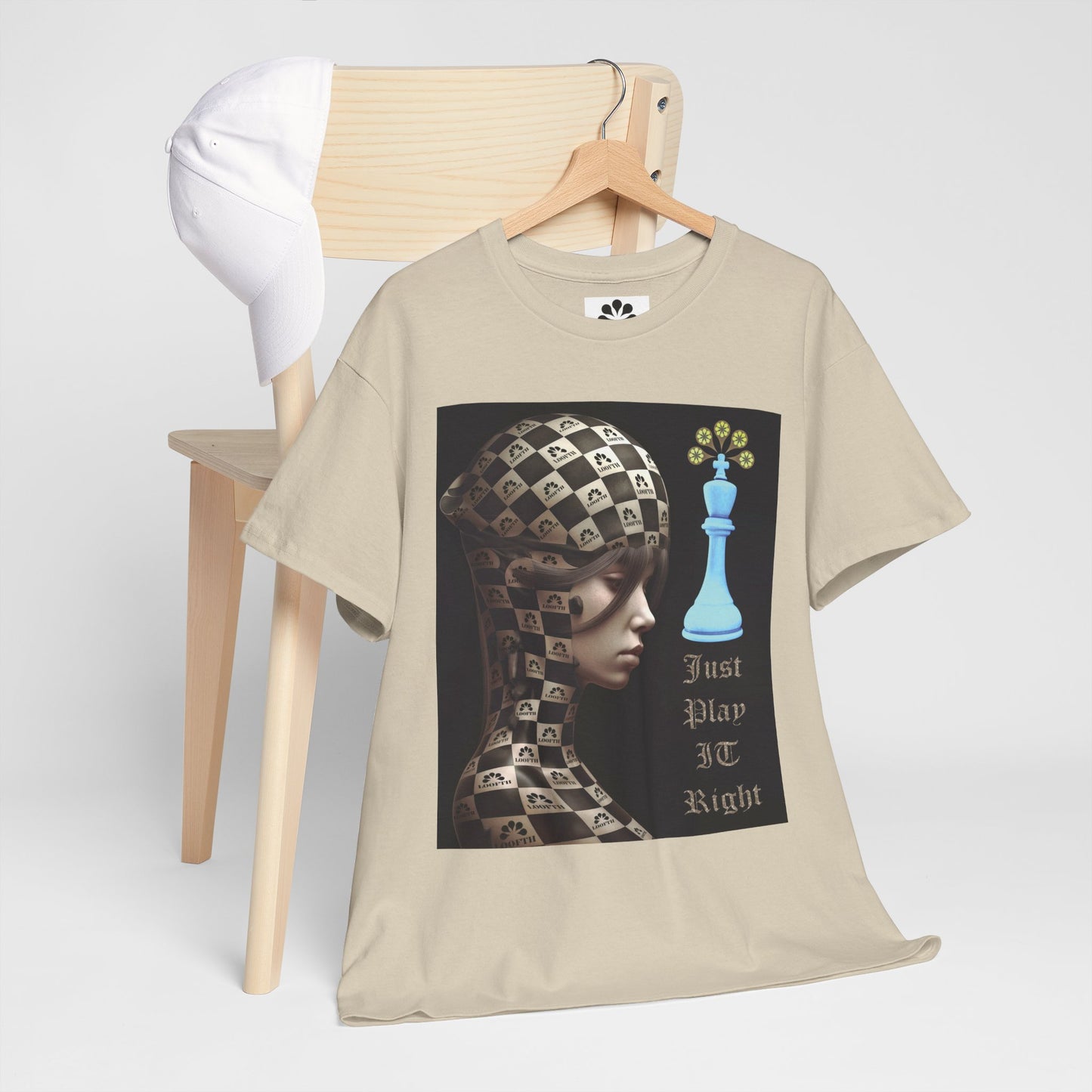 (F) Échiquier Élégant Unisex Heavy Cotton Tee