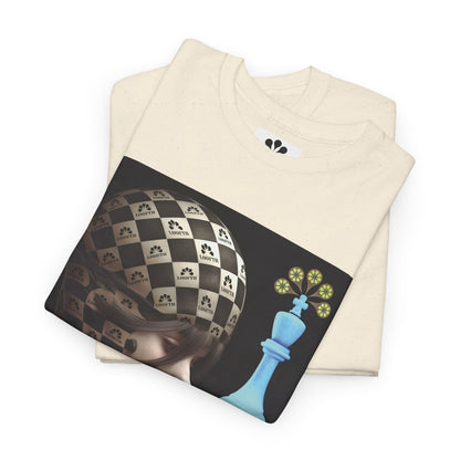 (F) Échiquier Élégant Unisex Heavy Cotton Tee