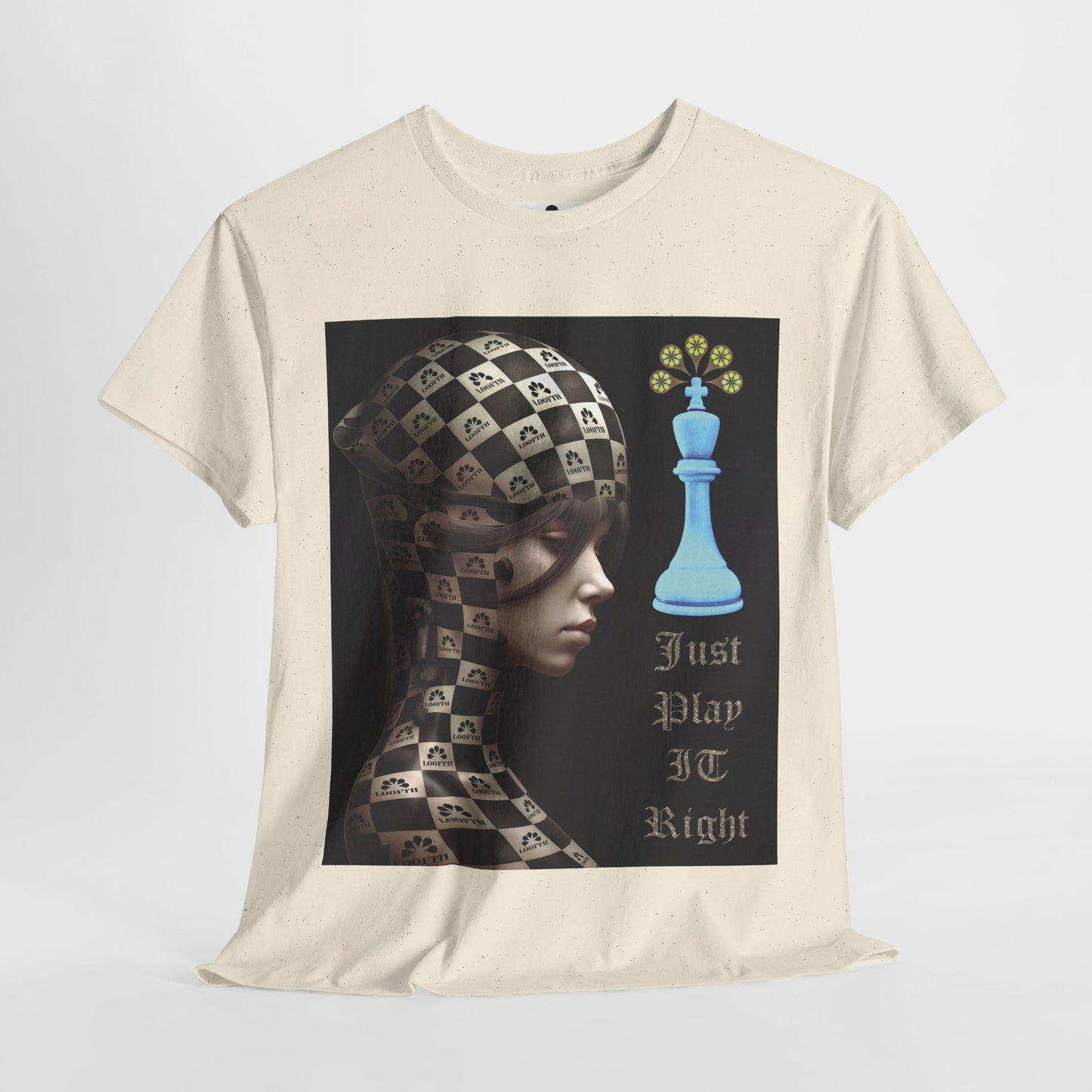 (F) Échiquier Élégant Unisex Heavy Cotton Tee