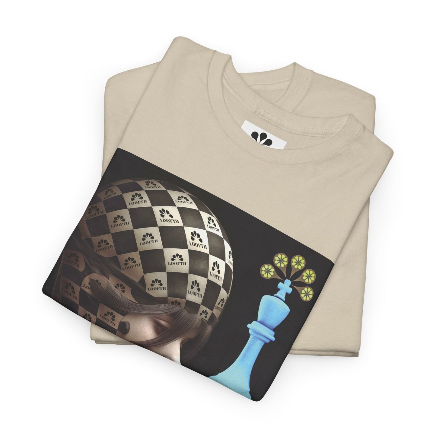 (F) Échiquier Élégant Unisex Heavy Cotton Tee