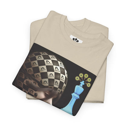 (F) Échiquier Élégant Unisex Heavy Cotton Tee