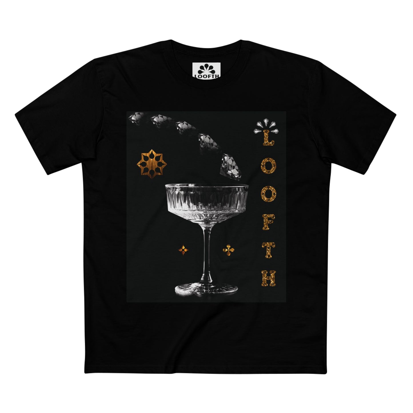 (M) Cristal Noir Adult Staple T-Shirt